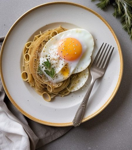 Pasta With Garlic & Eggs recipe image