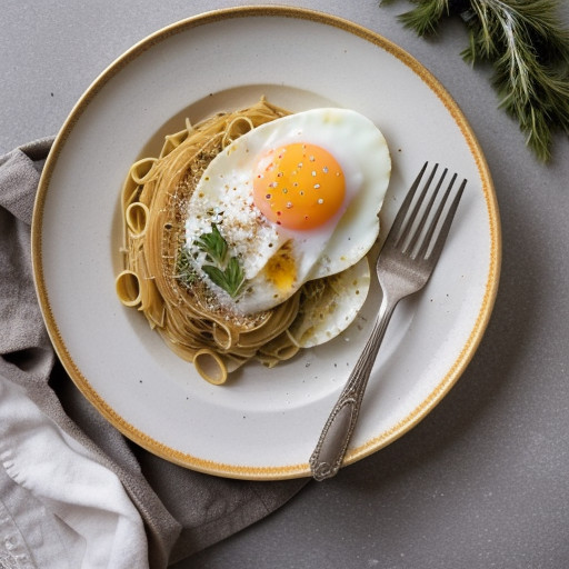 Pasta With Garlic & Eggs recipe image