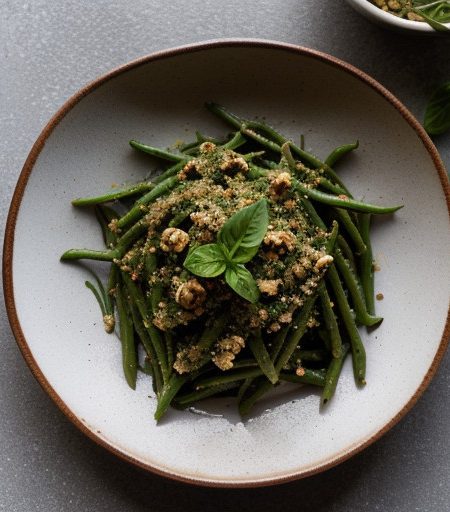 Pasta With Green Beans~ Potatoes & Pesto recipe image