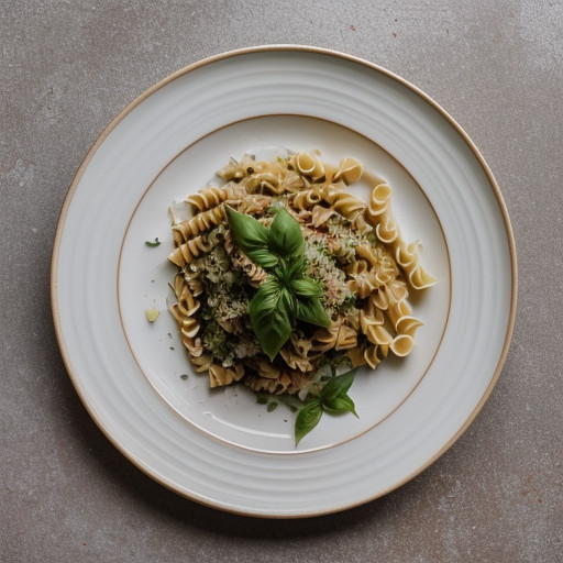 Pasta With Green Peas, Basil, and Scallions recipe image