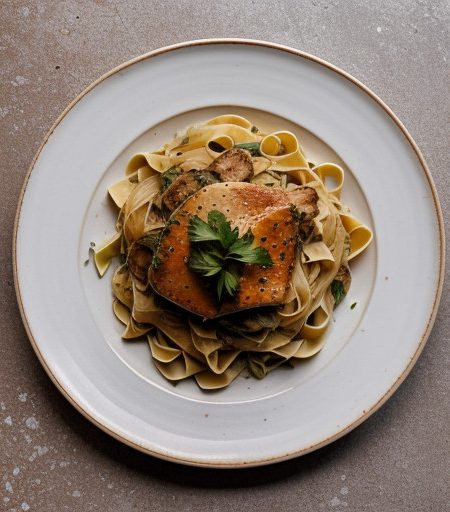 Pasta With Italian Chicken & Scallions recipe image