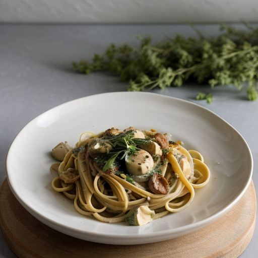 Pasta With Marinated Artichoke Hearts recipe image