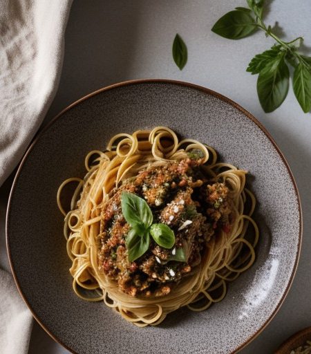 Pasta With Mexican Turkey Picadillo Sauce recipe image
