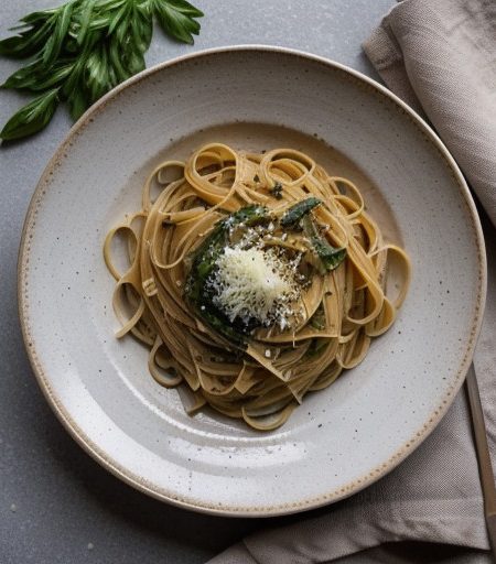 Pasta With Oil & Garlic Sauce recipe image