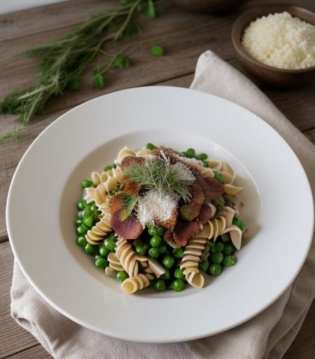 Pasta With Peas and Bacon - Bon Appetit recipe image
