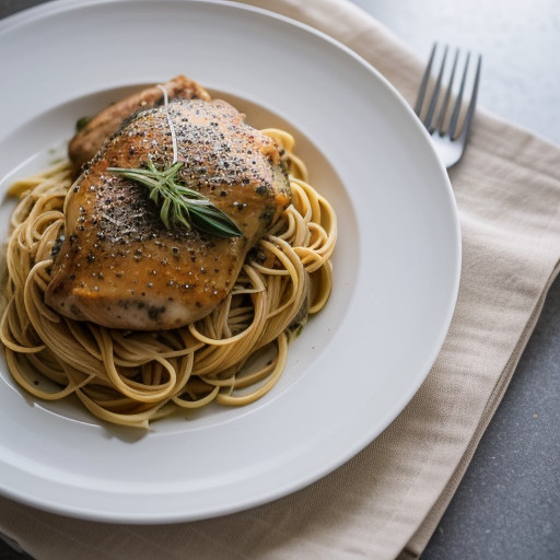 Pasta With Peppered Chicken recipe image