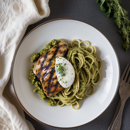Pasta With Pesto and Chicken recipe image
