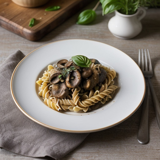 Pasta With Pork & Basil recipe image