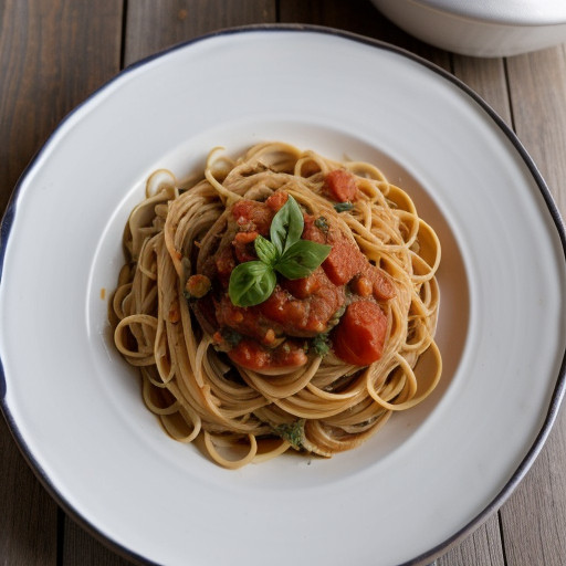 Pasta With Quick Tomato & Garlic Sauce recipe image