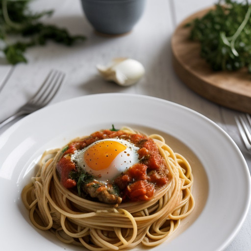 Pasta With Quick Tomato and Garlic Sauce recipe image