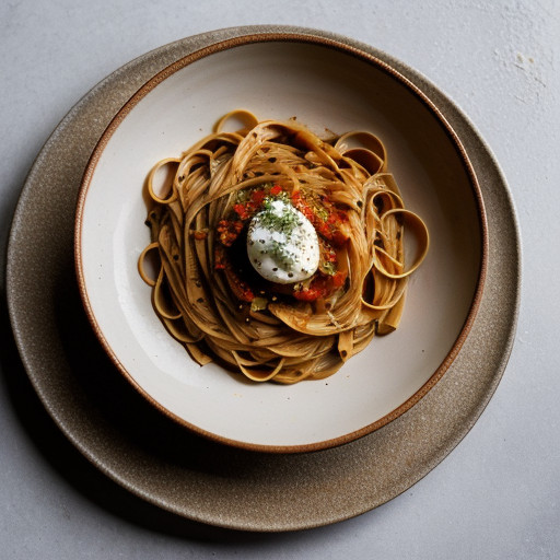 Pasta With Red Pepper Sauce recipe image