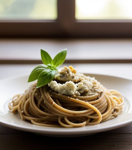 Pasta With Ricotta-Walnut Sauce recipe image