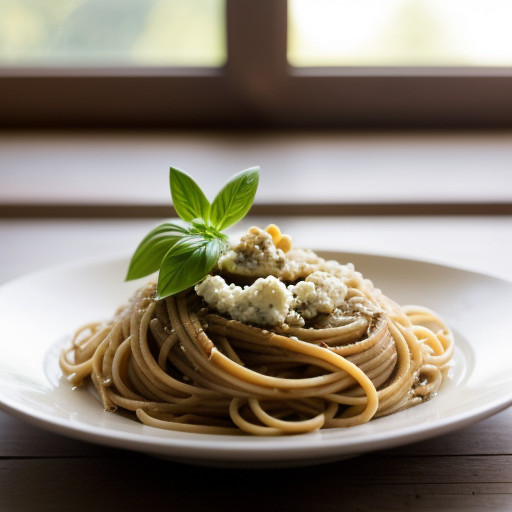 Pasta With Ricotta-Walnut Sauce recipe image