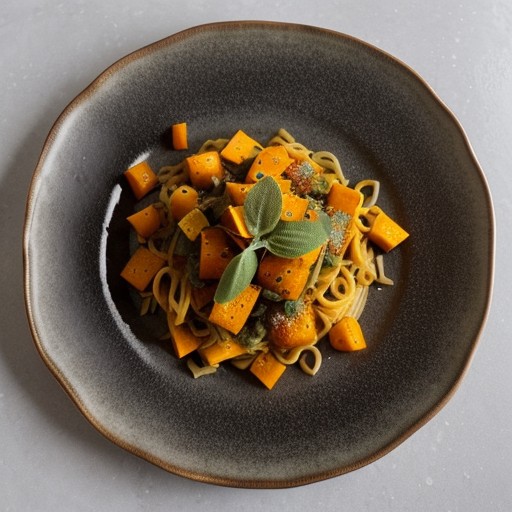 Pasta With Roasted Butternut Squash, Onions & Sage recipe image