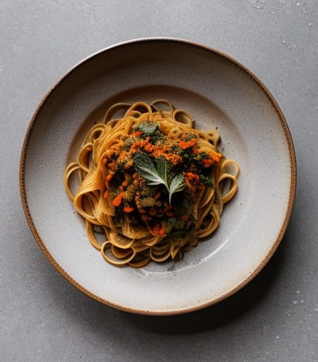 Pasta With Roasted Carrot Sauce recipe image