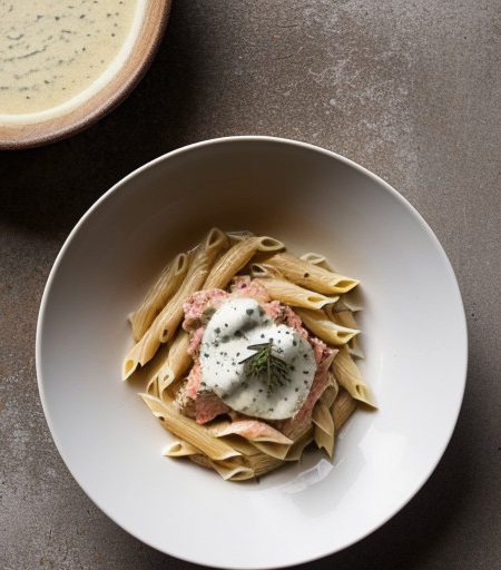 Pasta With Salmon Cream Sauce recipe image