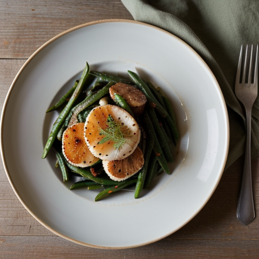 Pasta With Scallops & Green Beans recipe image