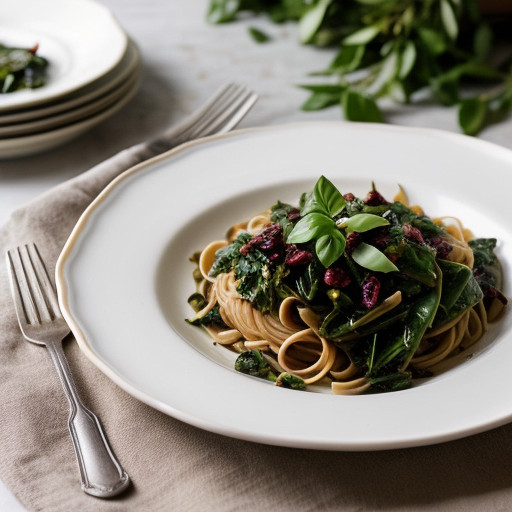 Pasta With Shell Beans & Greens recipe image