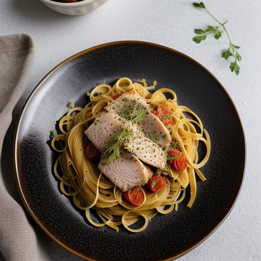 Pasta With Smoked Chicken~ Sundried Tomatos I recipe image
