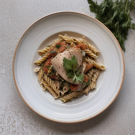 Pasta With Smoked Chicken~ Sundried Tomatos I recipe image