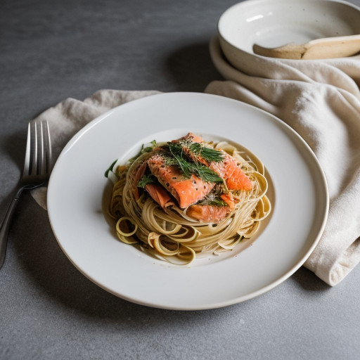 Pasta With Smoked Salmon recipe image