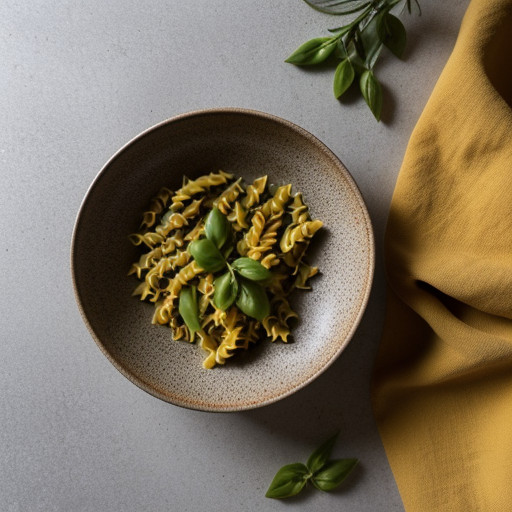Pasta With Spicy Pea Sauce recipe image
