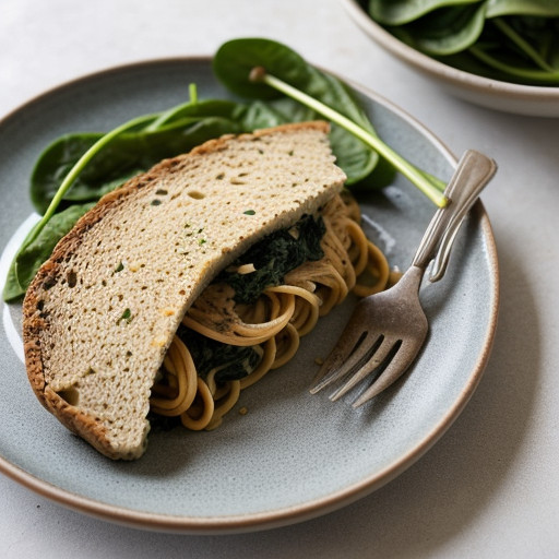Pasta With Spinach Chiffonade in Chicken Brot recipe image
