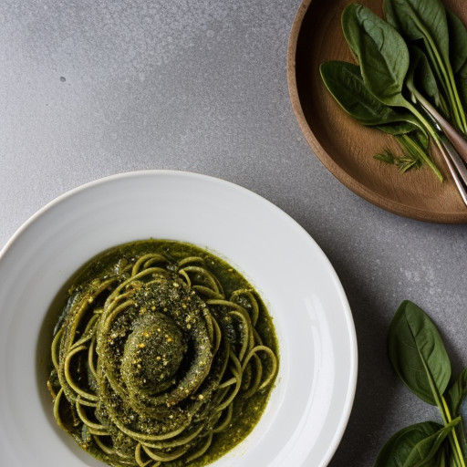 Pasta With Spinach Pesto recipe image