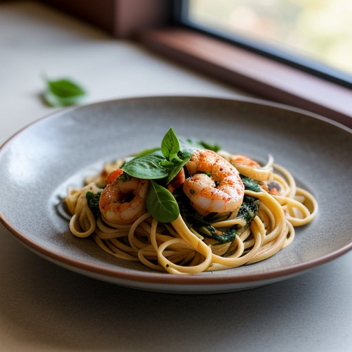 Pasta With Szechuan Spiced Shrimp recipe image