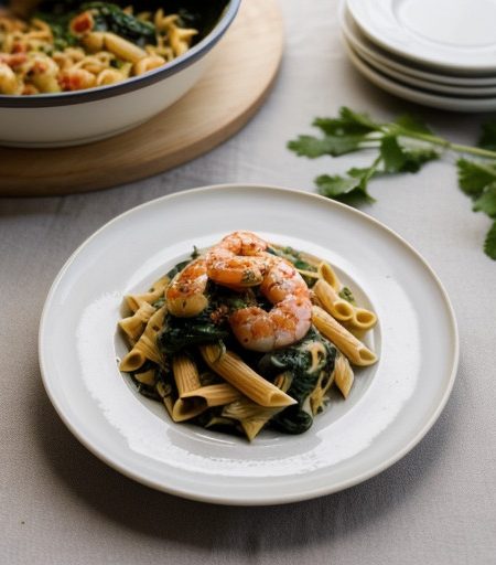 Pasta With Szechuan Spiced Shrimp recipe image