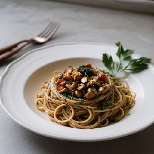 Pasta With Szechwan Peanut Dressing recipe image