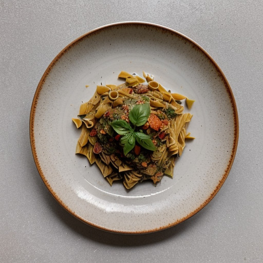 Pasta With Tomato~ Chard & Sunflower Seed S recipe image