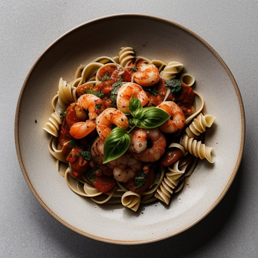 Pasta With Tomato-Shrimp Sauce recipe image