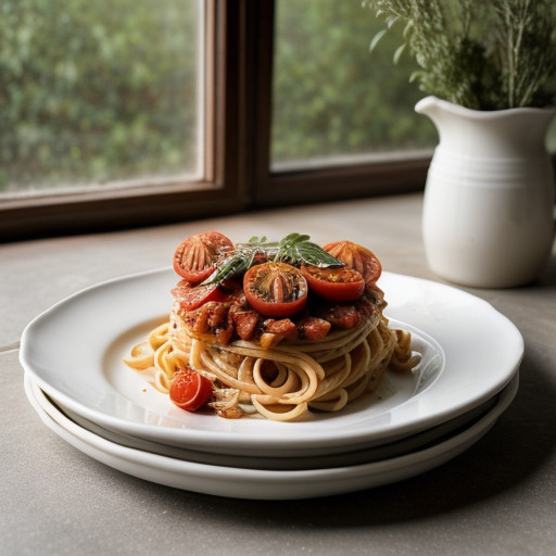 Pasta With Tomatoes White Beans & Pepperoni recipe image