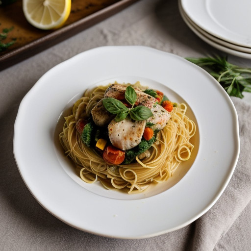 Pasta With Vegetables and Lemon recipe image