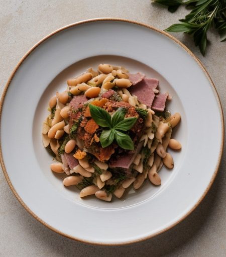 Pasta With White Beans & Tomatoes recipe image
