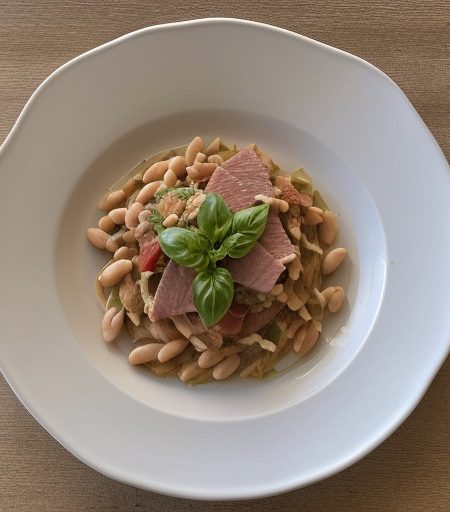 Pasta With White Beans and Tomatoes recipe image