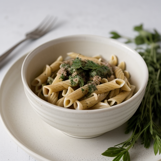 Pasta With White Sauce recipe image