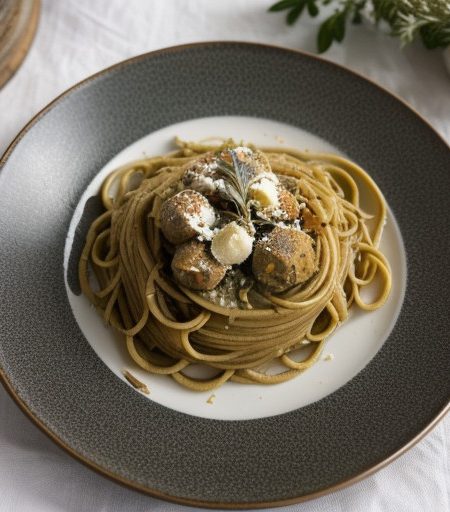 Pasta With White Truffles~ Olive Oil~ Parmesa recipe image