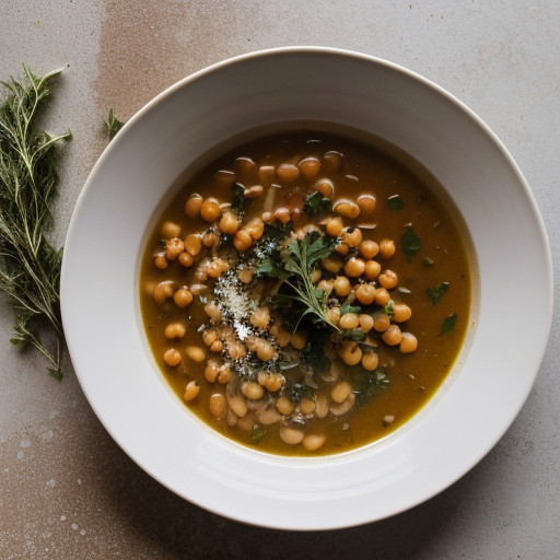 Pasta and Garbanzo Bean Soup - Bon Appetit recipe image