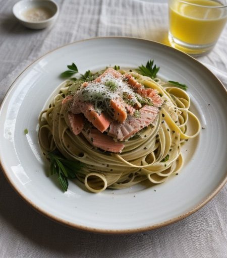 Pasta and Smoked Salmon Salad recipe image