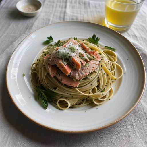 Pasta and Smoked Salmon Salad recipe image
