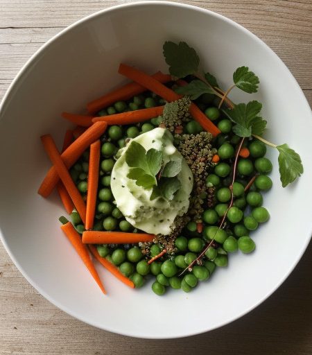 Pea & Carrot Salad With Lovage recipe image
