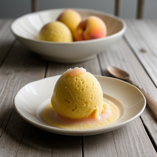 Peach Amaretto Sorbet recipe image