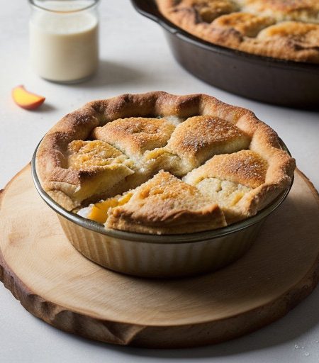 Peach Cobbler With Cheddar Biscuits recipe image