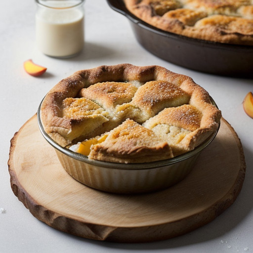 Peach Cobbler With Cheddar Biscuits recipe image