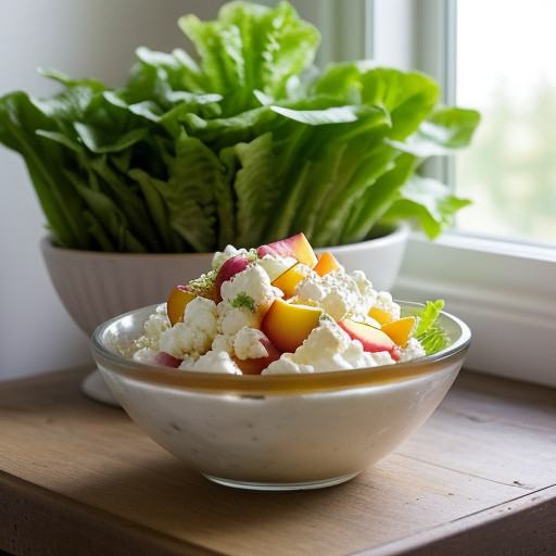 Peach & Cottage Cheese Salad recipe image