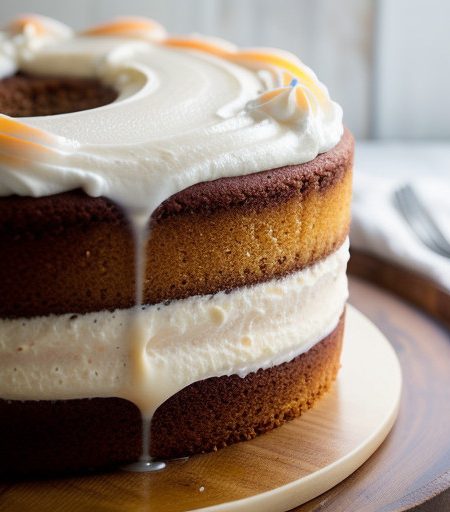 Peach Cream Cake ***Gndr31 B recipe image