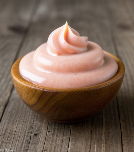 Peach Cream With Raspberry Sauce - Country Living recipe image