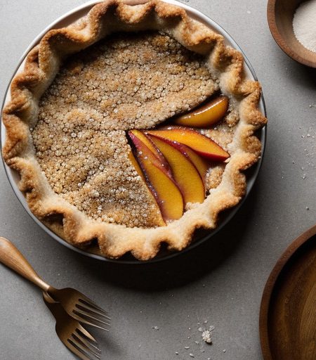 Peach Crumb Pie recipe image